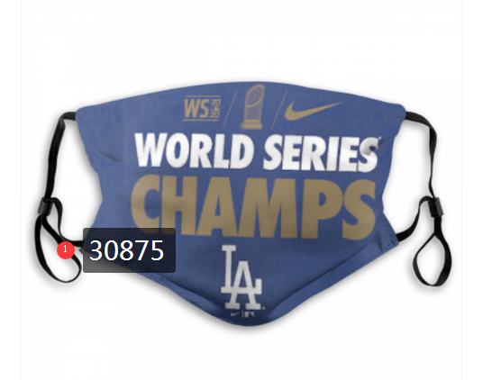 2020 Los Angeles Dodgers Dust mask with filter 120->mlb dust mask->Sports Accessory
